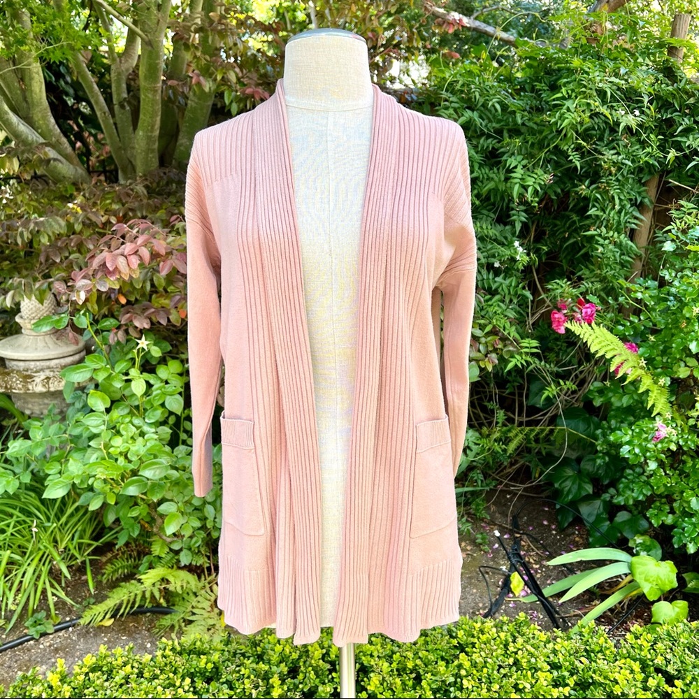 Vila Milano Layering Cardigan Sweater Shale Pink Sz S